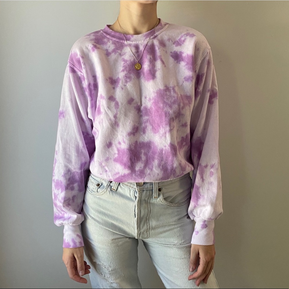 🌟SOLD🌟 Purple Tie Dye Crewneck Sweatshirt